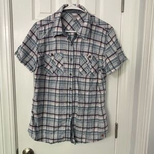 Carhartt Plaid Button Down Shirt - Blue and Pink